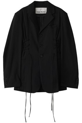 【プランク プロジェクト/PRANK PROJECT】 レースアップジャケット / Lace-Up Jacket人気、トレンドファッション・服の通販 founy(ファニー) ファッション Fashion レディースファッション Fashion for Women アウター Coat / Outerwear Collection レディースジャケット・軽アウター Jackets おすすめ Recommended / Our Picks インナー Innerwear コンパクト Compact, Small Size ジャケット Jacket, Outerwear ストライプ Stripe, Striped Pattern ストレッチ Stretch, Stretchy Fabric スリム Slim, Slim Fit セットアップ Set-Up, Coordinated Outfit レース Lace, Lace Fabric 無地 Plain, Solid Color |ID:prp329100003813049