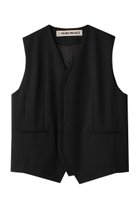 【プランク プロジェクト/PRANK PROJECT】のダブルフロントノーカラージレ / Double Front Collarless Gilet BLK(ブラック)|ID:prp329100003813050