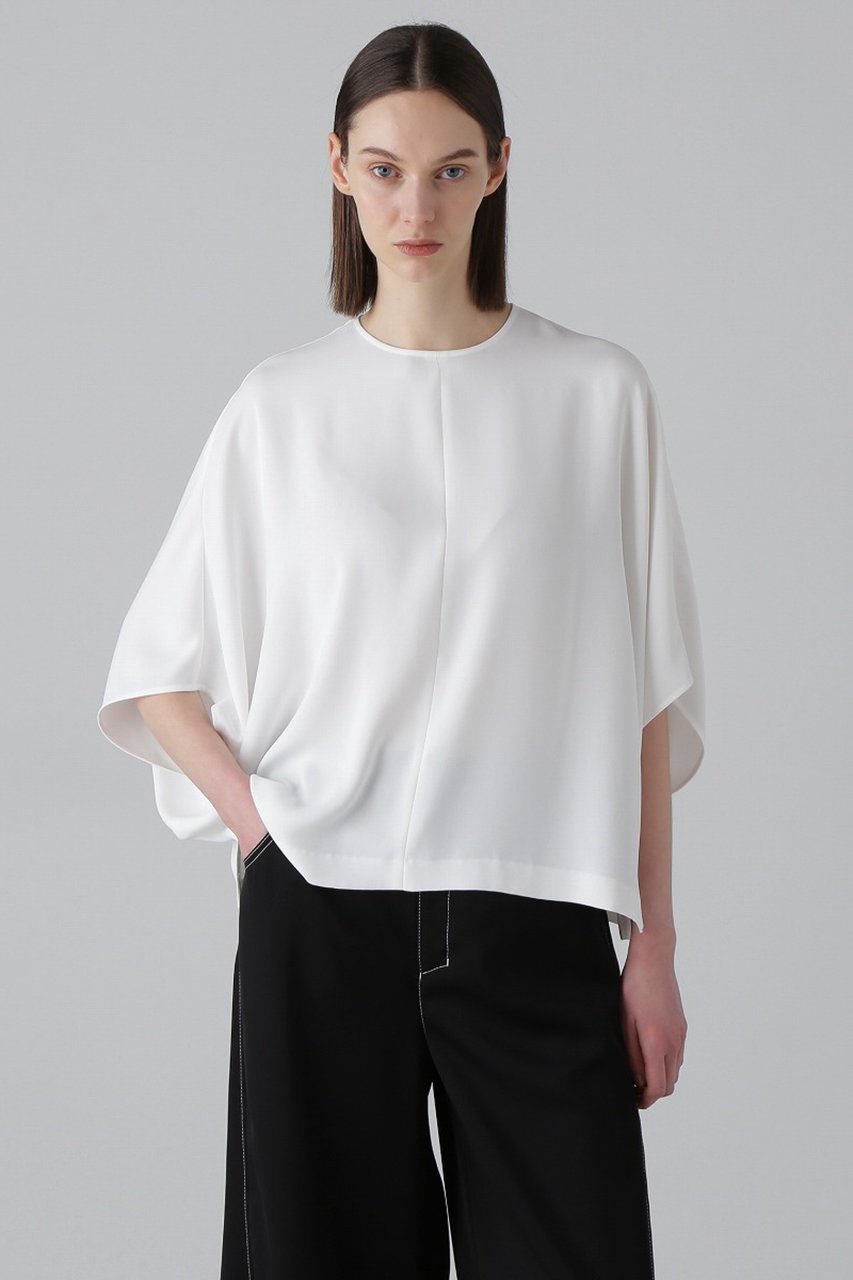 【アドーア/ADORE】のクリアジョーゼットブラウス インテリア・キッズ・メンズ・レディースファッション・服の通販 founy(ファニー) 　ファッション　Fashion　レディースファッション　WOMEN　トップス・カットソー　Tops/Tshirt　シャツ/ブラウス　Shirts/Blouses　おすすめ　Recommend　ショート　Short　シンプル　Simple　スリーブ　Sleeve　セットアップ　Set Up　ドレープ　Drape　バランス　Balance　ホワイト|ID: prp329100003822779 ipo3291000000032243867