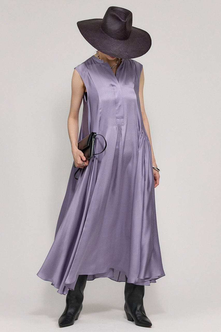 【カオス/Chaos】のサンディングシルクワンピース 人気、トレンドファッション・服の通販 founy(ファニー) 　ファッション　Fashion　レディースファッション　Fashion for Women　ワンピース　Dresses　チュニック　Tunic Tops & Dresses　なめらか　Smooth, Silky Texture　サテン　Satin, Glossy Fabric　シルク　Silk, 100% Silk　チュニック　Tunic, Long Top　ロング　Long, Long-Length　エレガント 上品　Elegant　再入荷　Restock / Back in Stock　other-4|ID: prp329100003828728 ipo3291000000032904571
