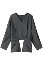 【リムアーク/RIM.ARK】のFlap pk 2way tops/トップス 人気、トレンドファッション・服の通販 founy(ファニー) ファッション Fashion レディースファッション Fashion for Women トップス・カットソー Cut & Sew Tops シャツ・ブラウス・オフィスカジュアル Elegant Blouses & Button-Ups ロングTシャツ・Tシャツ Longline T-Shirts & Tees カットソー・ベーシックTシャツ Cut-and-Sewn Tops / Stretch Tees & Basics スリーブ Sleeve, Long Sleeve / Short Sleeve ロング Long, Long-Length エレガント 上品 Elegant 吸水 Absorbent, Quick-Dry thumbnail グレー|ID: prp329100003830129 ipo3291000000036661731