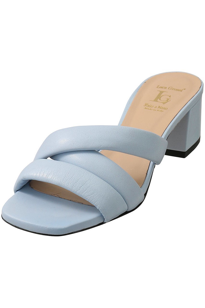 【ルカグロッシ/LucaGrossi】のパフィークロスヒールサンダル インテリア・キッズ・メンズ・レディースファッション・服の通販 founy(ファニー) 　ファッション　Fashion　レディースファッション　Fashion for Women　おすすめ　Recommended / Our Picks　クッション　Cushion, Throw Pillow　サンダル　Sandals, Summer Shoes　トレンド　Trend, Trending Now　ラップ　Wrap, Wrap Design　リゾート　Resort, Vacation Style　夏　Summer　ライトブルー|ID: prp329100003831597 ipo3291000000035060185