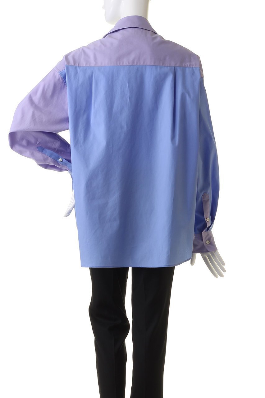 【サードマガジン/THIRD MAGAZINE】のカラーブロックシャツ 人気、トレンドファッション・服の通販 founy(ファニー) 　ファッション　Fashion　レディースファッション　Fashion for Women　トップス・カットソー　Cut & Sew Tops　シャツ・ブラウス・オフィスカジュアル　Elegant Blouses & Button-Ups　スリーブ　Sleeve, Long Sleeve / Short Sleeve　パープル　Purple, Violet　ブロッキング　Color Blocking, Panel Design　ブロック　Block, Solid Block Pattern　ロング　Long, Long-Length　ワンポイント　One Point, Statement Accent　長袖　Long Sleeve, Full Sleeve　other-4|ID: prp329100003833775 ipo3291000000035653260