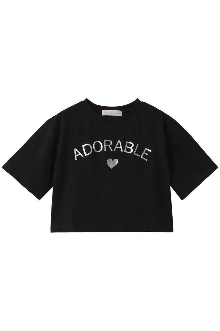 【トランテアン ソン ドゥ モード/31 Sons de mode】のハート箔プリントTシャツ 人気、トレンドファッション・服の通販 founy(ファニー) 　ファッション　Fashion　レディースファッション　WOMEN　トップス・カットソー　Tops/Tshirt　シャツ/ブラウス　Shirts/Blouses　ロング / Tシャツ　T-Shirts　カットソー　Cut and Sewn　ショート　Short　シンプル　Simple　スリーブ　Sleeve　プリント　Print　 other-1|ID: prp329100003833868 ipo3291000000029920974