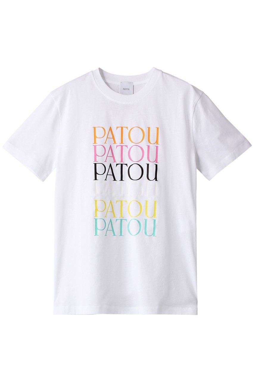 【パトゥ/PATOU】のPATOU PATOU Tシャツ インテリア・キッズ・メンズ・レディースファッション・服の通販 founy(ファニー) 　ファッション　Fashion　レディースファッション　WOMEN　トップス・カットソー　Tops/Tshirt　シャツ/ブラウス　Shirts/Blouses　ロング / Tシャツ　T-Shirts　カットソー　Cut and Sewn　S/S・春夏　Ss・Spring/Summer　カラフル　Colorful　ショート　Short　スリム　Slim　スリーブ　Sleeve　夏　Summer　定番　Standard　春　Spring　ホワイト|ID: prp329100003833881 ipo3291000000025190715