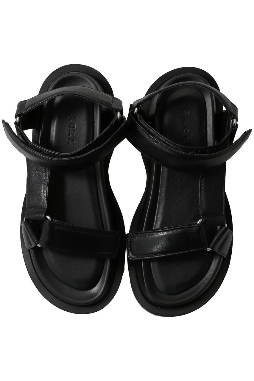 【サクラ/SACRA】のパディングレザーサンダル インテリア・キッズ・メンズ・レディースファッション・服の通販 founy(ファニー) 　ファッション　Fashion　レディースファッション　Fashion for Women　サンダル　Sandals, Summer Shoes　スポーツ　Sports, Activewear　ブラック|ID: prp329100003833902 ipo3291000000035614615