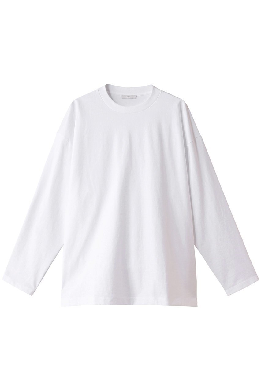 【エイトン/ATON / MEN】の【MEN】12/- AIR SPINNING オーバーサイズ ロングスリーブ Tシャツ インテリア・キッズ・メンズ・レディースファッション・服の通販 founy(ファニー) 　ファッション　Fashion　メンズファッション　Fashion for Men　トップス・カットソー　Cut & Sew Tops　メンズシャツ　Shirts　スリーブ　Sleeve, Long Sleeve / Short Sleeve　ロング　Long, Long-Length　定番　Standard, Basic Item　長袖　Long Sleeve, Full Sleeve　ホワイト|ID: prp329100003835155 ipo3291000000032796521