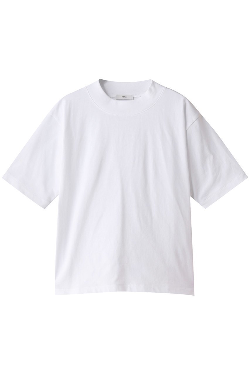 【エイトン/ATON】のドライコットン ジャージー モックネック Tシャツ 人気、トレンドファッション・服の通販 founy(ファニー) 　ファッション　Fashion　レディースファッション　WOMEN　トップス・カットソー　Tops/Tshirt　シャツ/ブラウス　Shirts/Blouses　ロング / Tシャツ　T-Shirts　カットソー　Cut and Sewn　ショート　Short　ジャージ　Jersey　ジャージー　Jersey　スリーブ　Sleeve　ハーフ　Half　ベーシック　Basic　モックネック　Mock Neck　吸水　Water Absorption　 other-1|ID: prp329100003835161 ipo3291000000025203614