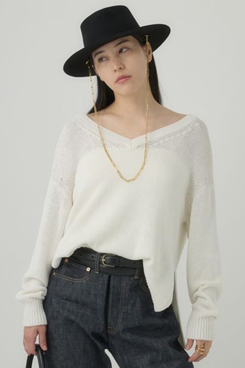【カオス/Chaos】のシルクコンリリー 2WAY Vネックプルオーバー 人気、トレンドファッション・服の通販 founy(ファニー) 　ファッション　Fashion　レディースファッション　Fashion for Women　トップス・カットソー　Cut & Sew Tops　ニット　Knit Tops & Sweaters　カジュアルプルオーバー・ニットトップス　Pullovers & Knit Tops / Casual Pullovers　Vネックトップス　V-Neck Tops / V-Cut Neckline Shirts　バランス　Balance, Style Balance　ロング　Long, Long-Length　ワイド　Wide, Wide Fit　人気　Popular, Best Seller　定番　Standard, Basic Item　other-6|ID: prp329100003835194 ipo3291000000033705711