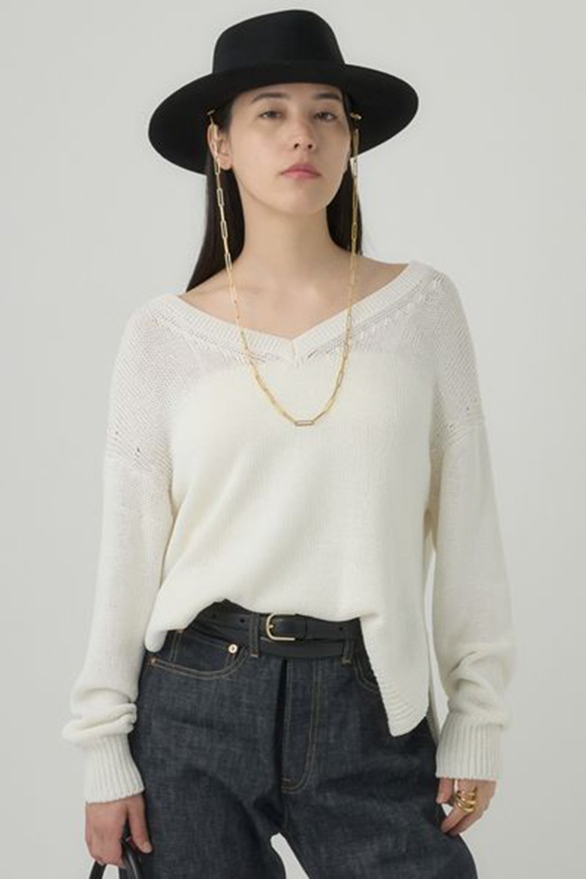 【カオス/Chaos】のシルクコンリリー 2WAY Vネックプルオーバー 人気、トレンドファッション・服の通販 founy(ファニー) 　ファッション　Fashion　レディースファッション　Fashion for Women　トップス・カットソー　Cut & Sew Tops　ニット　Knit Tops & Sweaters　カジュアルプルオーバー・ニットトップス　Pullovers & Knit Tops / Casual Pullovers　Vネックトップス　V-Neck Tops / V-Cut Neckline Shirts　バランス　Balance, Style Balance　ロング　Long, Long-Length　ワイド　Wide, Wide Fit　人気　Popular, Best Seller　定番　Standard, Basic Item　 other-1|ID: prp329100003835194 ipo3291000000035498287