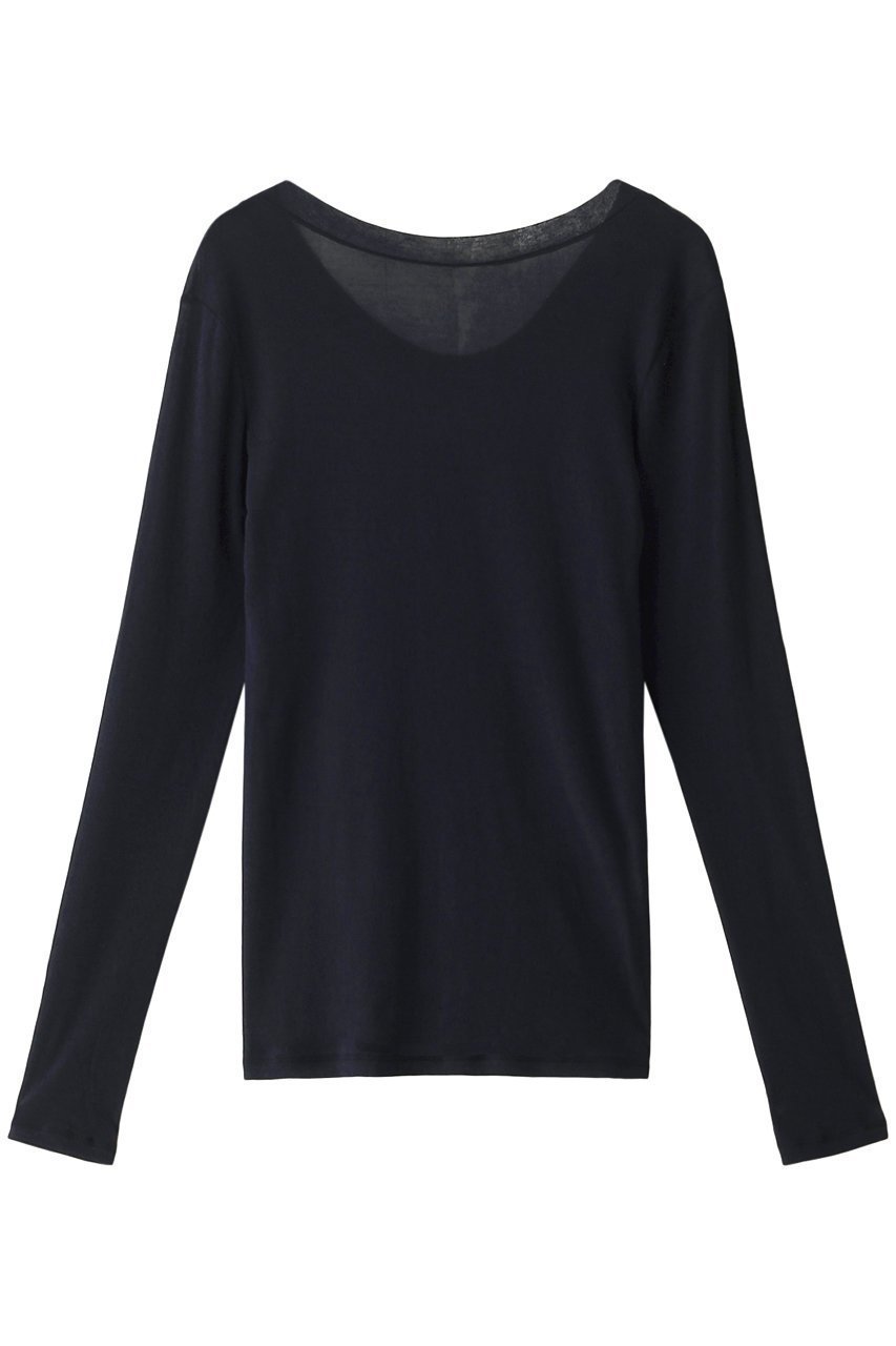 【カオス/Chaos】のパティロングスリーブTシャツ インテリア・キッズ・メンズ・レディースファッション・服の通販 founy(ファニー) 　ファッション　Fashion　レディースファッション　Fashion for Women　トップス・カットソー　Cut & Sew Tops　シャツ・ブラウス・オフィスカジュアル　Elegant Blouses & Button-Ups　ロングTシャツ・Tシャツ　Longline T-Shirts & Tees　カットソー・ベーシックTシャツ　Cut-and-Sewn Tops / Stretch Tees & Basics　インナー　Innerwear　コンパクト　Compact, Small Size　シアー　Sheer, See-Through　スリーブ　Sleeve, Long Sleeve / Short Sleeve　ロング　Long, Long-Length　エレガント 上品　Elegant　新作・新入荷　New Arrivals / New In　ネイビー|ID: prp329100003836641 ipo3291000000032840420
