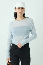 【カオス/Chaos】のパティロングスリーブTシャツ 人気、トレンドファッション・服の通販 founy(ファニー) ファッション Fashion レディースファッション Fashion for Women トップス・カットソー Cut & Sew Tops シャツ・ブラウス・オフィスカジュアル Elegant Blouses & Button-Ups ロングTシャツ・Tシャツ Longline T-Shirts & Tees カットソー・ベーシックTシャツ Cut-and-Sewn Tops / Stretch Tees & Basics インナー Innerwear コンパクト Compact, Small Size シアー Sheer, See-Through スリーブ Sleeve, Long Sleeve / Short Sleeve ロング Long, Long-Length エレガント 上品 Elegant thumbnail ライトブルー|ID: prp329100003836641 ipo3291000000035703055