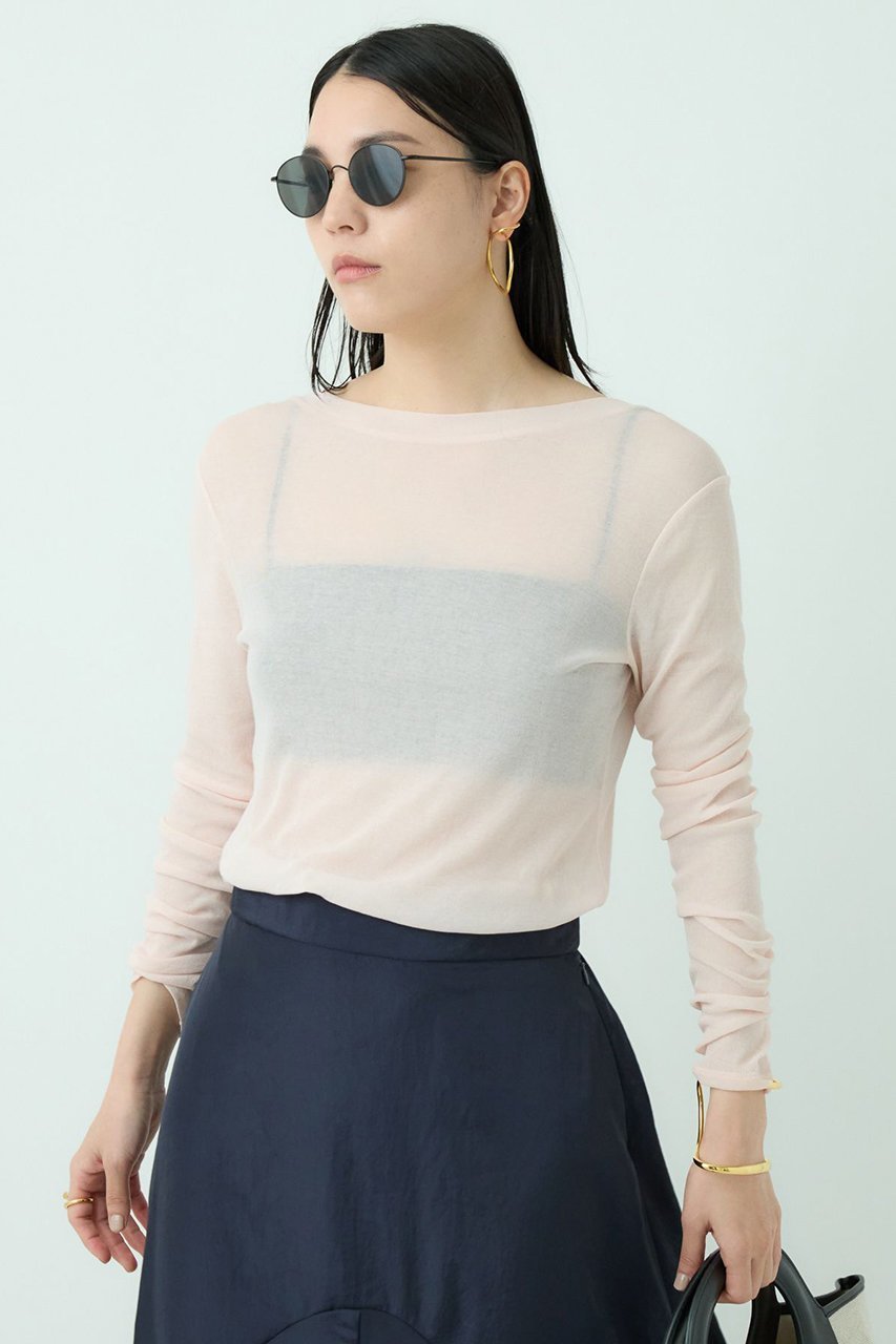 【カオス/Chaos】のパティロングスリーブTシャツ インテリア・キッズ・メンズ・レディースファッション・服の通販 founy(ファニー) 　ファッション　Fashion　レディースファッション　Fashion for Women　トップス・カットソー　Cut & Sew Tops　シャツ・ブラウス・オフィスカジュアル　Elegant Blouses & Button-Ups　ロングTシャツ・Tシャツ　Longline T-Shirts & Tees　カットソー・ベーシックTシャツ　Cut-and-Sewn Tops / Stretch Tees & Basics　インナー　Innerwear　コンパクト　Compact, Small Size　シアー　Sheer, See-Through　スリーブ　Sleeve, Long Sleeve / Short Sleeve　ロング　Long, Long-Length　エレガント 上品　Elegant　ダスティーピンク|ID: prp329100003836641 ipo3291000000035703059