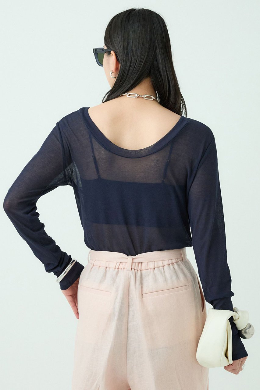 【カオス/Chaos】のパティロングスリーブTシャツ 人気、トレンドファッション・服の通販 founy(ファニー) 　ファッション　Fashion　レディースファッション　Fashion for Women　トップス・カットソー　Cut & Sew Tops　シャツ・ブラウス・オフィスカジュアル　Elegant Blouses & Button-Ups　ロングTシャツ・Tシャツ　Longline T-Shirts & Tees　カットソー・ベーシックTシャツ　Cut-and-Sewn Tops / Stretch Tees & Basics　インナー　Innerwear　コンパクト　Compact, Small Size　シアー　Sheer, See-Through　スリーブ　Sleeve, Long Sleeve / Short Sleeve　ロング　Long, Long-Length　エレガント 上品　Elegant　other-6|ID: prp329100003836641 ipo3291000000036728261