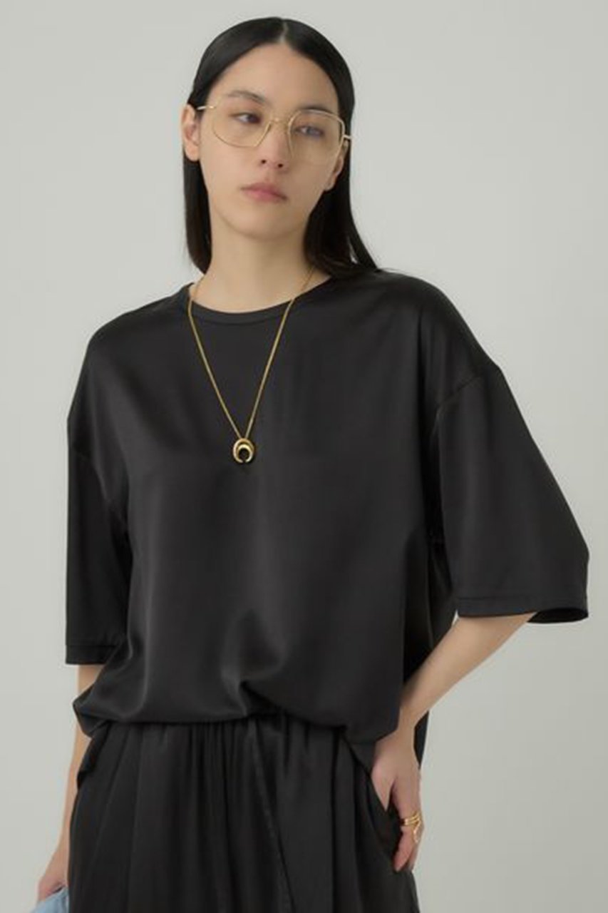 【カオス/Chaos】のモーラTシャツ 大人の最旬トレンドファッション＆コーディネート founy(ファウニー) 　ファッション　Fashion　レディースファッション　Fashion for Women　トップス・カットソー　Cut & Sew Tops　シャツ・ブラウス・オフィスカジュアル　Elegant Blouses & Button-Ups　ロングTシャツ・Tシャツ　Longline T-Shirts & Tees　カットソー・ベーシックTシャツ　Cut-and-Sewn Tops / Stretch Tees & Basics　サテン　Satin, Glossy Fabric　ショート　Short, Short Length　シルク　Silk, 100% Silk　シンプル　Simple, Minimal　ストレッチ　Stretch, Stretchy Fabric　スリーブ　Sleeve, Long Sleeve / Short Sleeve　エレガント 上品　Elegant　定番　Standard, Basic Item　 other-1|ID: prp329100003836642 ipo3291000000036994049