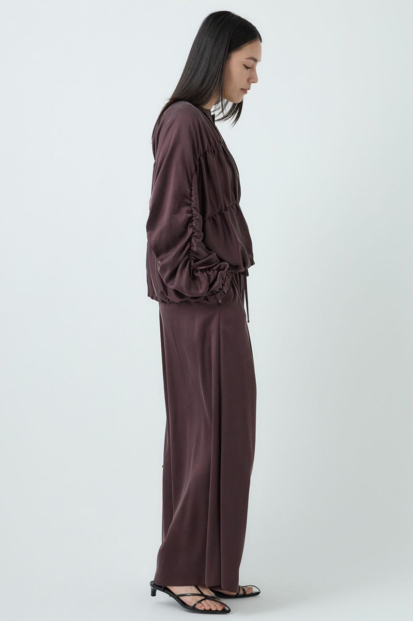 【カオス/Chaos】のモーラワイドパンツ 人気、トレンドファッション・服の通販 founy(ファニー) 　ファッション　Fashion　レディースファッション　Fashion for Women　パンツ　Pants & Trousers　なめらか　Smooth, Silky Texture　サテン　Satin, Glossy Fabric　シルク　Silk, 100% Silk　ストレッチ　Stretch, Stretchy Fabric　ワイド　Wide, Wide Fit　エレガント 上品　Elegant　other-2|ID: prp329100003836643 ipo3291000000032819693