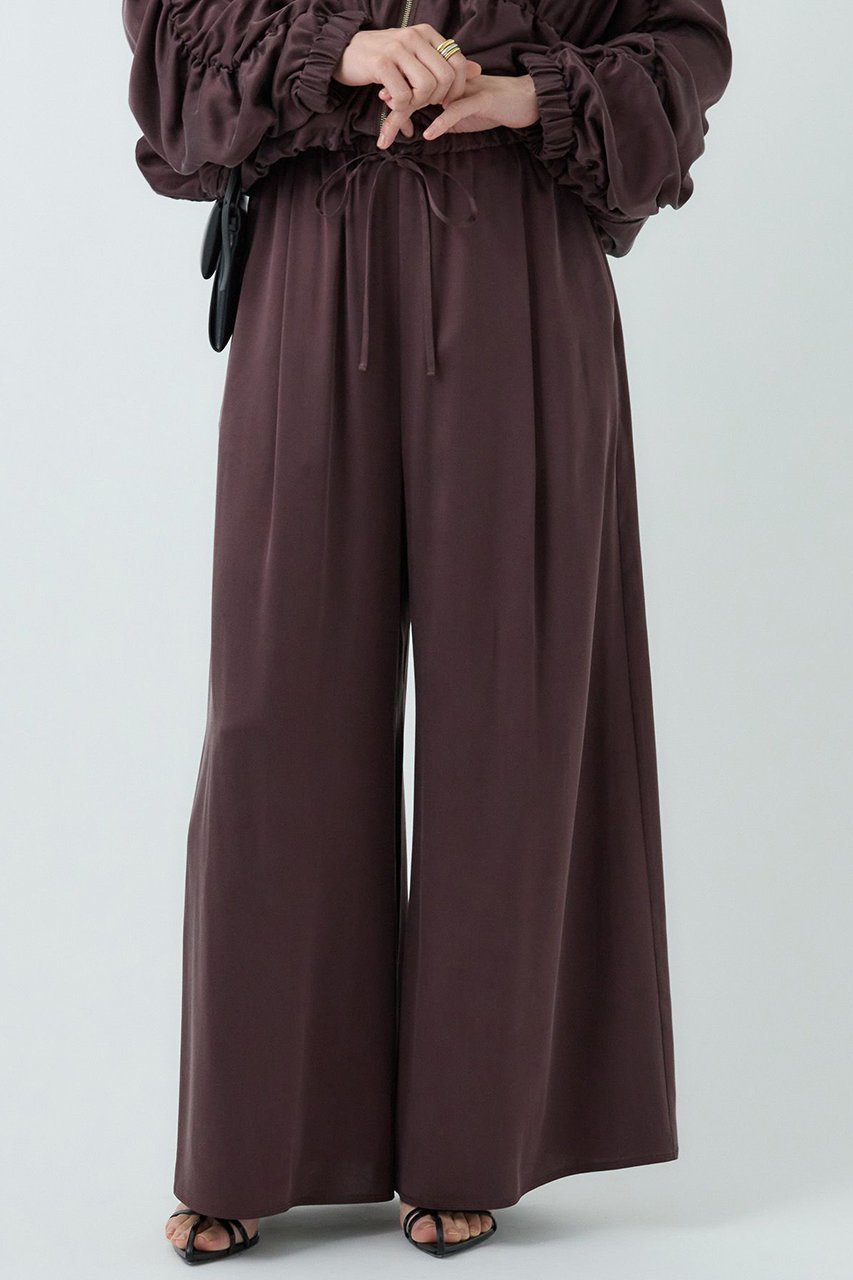 【カオス/Chaos】のモーラワイドパンツ 人気、トレンドファッション・服の通販 founy(ファニー) 　ファッション　Fashion　レディースファッション　Fashion for Women　パンツ　Pants & Trousers　なめらか　Smooth, Silky Texture　サテン　Satin, Glossy Fabric　シルク　Silk, 100% Silk　ストレッチ　Stretch, Stretchy Fabric　ワイド　Wide, Wide Fit　エレガント 上品　Elegant　other-4|ID: prp329100003836643 ipo3291000000032819695
