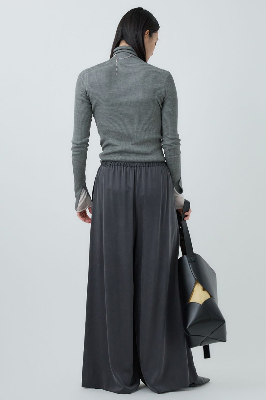 【カオス/Chaos】のモーラワイドパンツ 人気、トレンドファッション・服の通販 founy(ファニー) 　ファッション　Fashion　レディースファッション　Fashion for Women　パンツ　Pants & Trousers　なめらか　Smooth, Silky Texture　サテン　Satin, Glossy Fabric　シルク　Silk, 100% Silk　ストレッチ　Stretch, Stretchy Fabric　ワイド　Wide, Wide Fit　エレガント 上品　Elegant　other-4|ID: prp329100003836643 ipo3291000000036525500