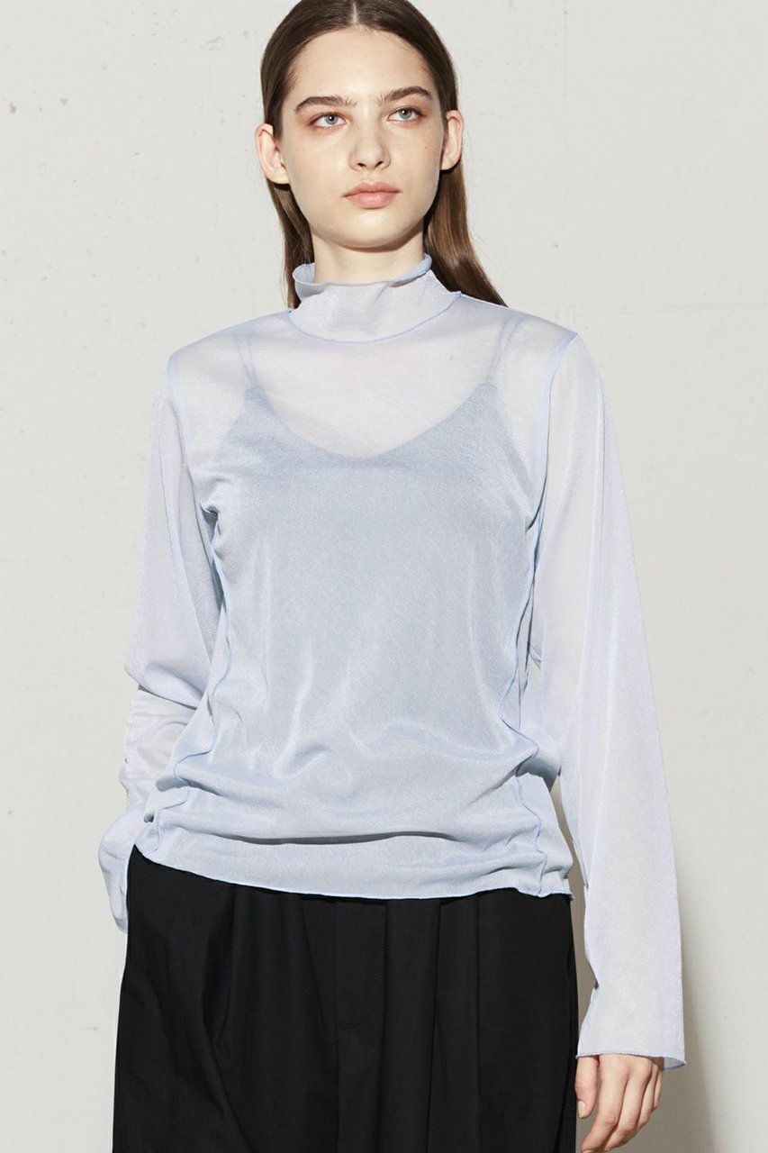 【ミディウミソリッド/MIDIUMISOLID】のsheer high neck inner インナー 人気、トレンドファッション・服の通販 founy(ファニー) 　ファッション　Fashion　レディースファッション　WOMEN　トップス・カットソー　Tops/Tshirt　シャツ/ブラウス　Shirts/Blouses　ロング / Tシャツ　T-Shirts　カットソー　Cut and Sewn　インナー　Inner　キャミ　Cami　スリーブ　Sleeve　ビスチェ　Bustier　フィット　Fit　ロング　Long　other-6|ID: prp329100003836663 ipo3291000000031383116