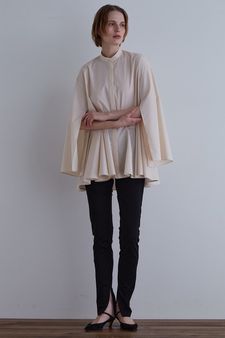【ル フィル/LE PHIL】のタイプライターペプラムシャツ 人気、トレンドファッション・服の通販 founy(ファニー) 　ファッション　Fashion　レディースファッション　Fashion for Women　トップス・カットソー　Cut & Sew Tops　シャツ・ブラウス・オフィスカジュアル　Elegant Blouses & Button-Ups　エレガント 上品　Elegant　スリーブ　Sleeve, Long Sleeve / Short Sleeve　ブロード　Broadcloth, Fine Cotton　マニッシュ　Mannish, Boyish　ミックス　Mix, Mixed Style　ランダム　Random, Irregular　ロング　Long, Long-Length　other-2|ID: prp329100003841061 ipo3291000000032906992