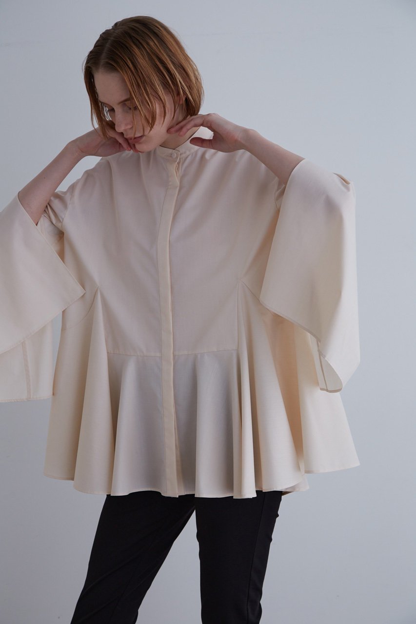 【ル フィル/LE PHIL】のタイプライターペプラムシャツ 人気、トレンドファッション・服の通販 founy(ファニー) 　ファッション　Fashion　レディースファッション　Fashion for Women　トップス・カットソー　Cut & Sew Tops　シャツ・ブラウス・オフィスカジュアル　Elegant Blouses & Button-Ups　エレガント 上品　Elegant　スリーブ　Sleeve, Long Sleeve / Short Sleeve　ブロード　Broadcloth, Fine Cotton　マニッシュ　Mannish, Boyish　ミックス　Mix, Mixed Style　ランダム　Random, Irregular　ロング　Long, Long-Length　other-3|ID: prp329100003841061 ipo3291000000032906994