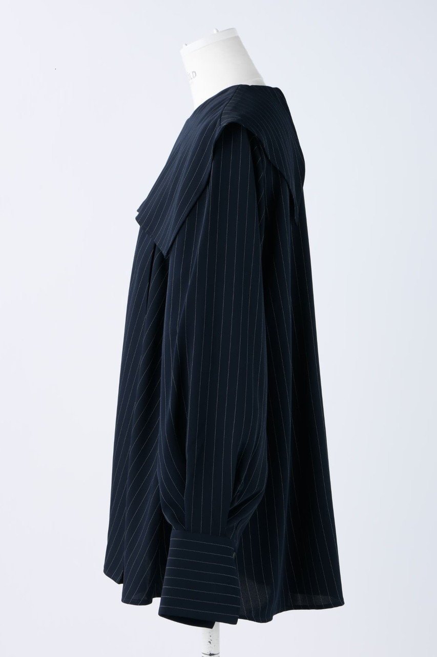 【エンフォルド/ENFOLD】のPEピンストライプ プリーツP.O/プルオーバー 人気、トレンドファッション・服の通販 founy(ファニー) ファッション Fashion レディースファッション Fashion for Women トップス・カットソー Cut & Sew Tops シャツ・ブラウス・オフィスカジュアル Elegant Blouses & Button-Ups カジュアルプルオーバー・ニットトップス Pullovers & Knit Tops / Casual Pullovers おすすめ Recommended / Our Picks オケージョン Occasion Wear サテン Satin, Glossy Fabric スクエア Square, Square Shape ストライプ Stripe, Striped Pattern スリーブ Sleeve, Long Sleeve / Short Sleeve セットアップ Set-Up, Coordinated Outfit トライアングル Triangle, Triangular Shape プリーツ Pleats, Pleated ポケット Pocket, Pocket Detail ロング Long, Long-Length ワイド Wide, Wide Fit other-2|ID: prp329100003843225 ipo3291000000032903706