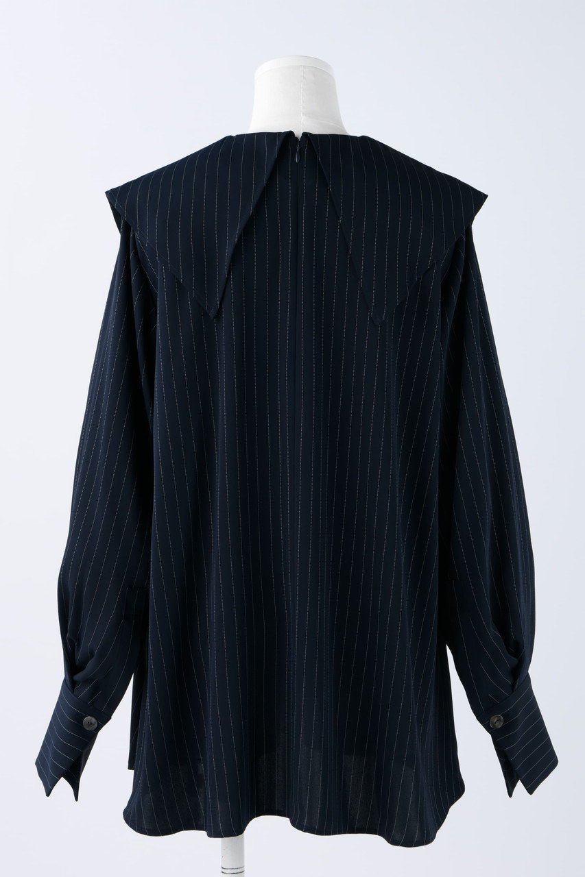 【エンフォルド/ENFOLD】のPEピンストライプ プリーツP.O/プルオーバー 人気、トレンドファッション・服の通販 founy(ファニー) ファッション Fashion レディースファッション Fashion for Women トップス・カットソー Cut & Sew Tops シャツ・ブラウス・オフィスカジュアル Elegant Blouses & Button-Ups カジュアルプルオーバー・ニットトップス Pullovers & Knit Tops / Casual Pullovers おすすめ Recommended / Our Picks オケージョン Occasion Wear サテン Satin, Glossy Fabric スクエア Square, Square Shape ストライプ Stripe, Striped Pattern スリーブ Sleeve, Long Sleeve / Short Sleeve セットアップ Set-Up, Coordinated Outfit トライアングル Triangle, Triangular Shape プリーツ Pleats, Pleated ポケット Pocket, Pocket Detail ロング Long, Long-Length ワイド Wide, Wide Fit other-3|ID: prp329100003843225 ipo3291000000032903708