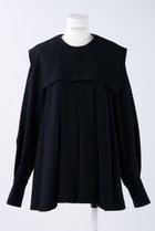 【エンフォルド/ENFOLD】のPEツイル プリーツP.O/プルオーバー ダークネイビー|ID: prp329100003843228 ipo3291000000036221663