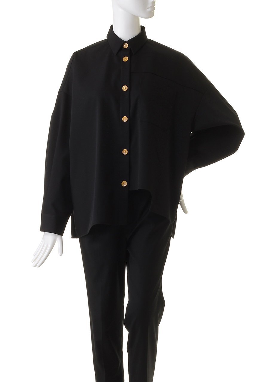 【ナゴンスタンス/nagonstans】のPOLY CHINO Cropped SH/シャツ 人気、トレンドファッション・服の通販 founy(ファニー) 　ファッション　Fashion　レディースファッション　WOMEN　トップス・カットソー　Tops/Tshirt　シャツ/ブラウス　Shirts/Blouses　アシンメトリー　Asymmetry　クロップド　Cropped　ジャージ　Jersey　ストレッチ　Stretch　スリーブ　Sleeve　バランス　Balance　フェミニン　Feminine　ロング　Long　エレガント 上品　Elegant　other-2|ID: prp329100003843255 ipo3291000000031382788