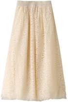 【マリリンムーン/MARILYN MOON】のリバーシブルオーガンジーレーススカート 人気、トレンドファッション・服の通販 founy(ファニー) ファッション Fashion レディースファッション Fashion for Women スカート Skirts ロングスカート Long Skirts / Maxi & Midi Skirts エレガント 上品 Elegant ギャザー Gathered, Ruffled チュール Tulip, Tulip Motif リバーシブル Reversible, Two-Sided リュクス Luxury, Elegant, High-End, Chic レース Lace, Lace Fabric ロング Long, Long-Length thumbnail アイボリー|ID: prp329100003843277 ipo3291000000036544023