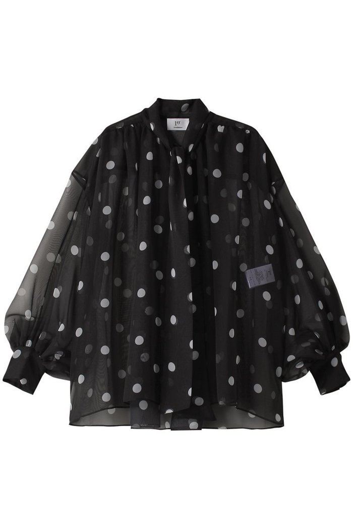 【プルミエ アロンディスモン/1er Arrondissement】のドットボウタイブラウス インテリア・キッズ・メンズ・レディースファッション・服の通販 founy(ファニー) https://founy.com/ ファッション Fashion レディースファッション Fashion for Women トップス・カットソー Cut & Sew Tops シャツ・ブラウス・オフィスカジュアル Elegant Blouses & Button-Ups おすすめ Recommended / Our Picks オーガンジー Organza Fabric ギャザー Gathered, Ruffled シアー Sheer, See-Through シフォン Chiffon, Lightweight Fabric スリーブ Sleeve, Long Sleeve / Short Sleeve ドット Polka Dot, Dot Pattern プリント Print, Printed Pattern ロング Long, Long-Length |ID: prp329100003843283 ipo3291000000036401977