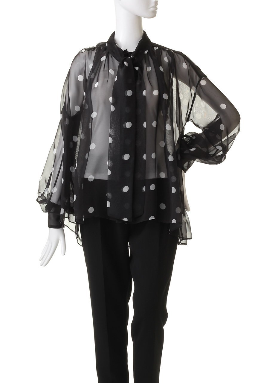 【プルミエ アロンディスモン/1er Arrondissement】のドットボウタイブラウス 人気、トレンドファッション・服の通販 founy(ファニー) ファッション Fashion レディースファッション Fashion for Women トップス・カットソー Cut & Sew Tops シャツ・ブラウス・オフィスカジュアル Elegant Blouses & Button-Ups おすすめ Recommended / Our Picks オーガンジー Organza Fabric ギャザー Gathered, Ruffled シアー Sheer, See-Through シフォン Chiffon, Lightweight Fabric スリーブ Sleeve, Long Sleeve / Short Sleeve ドット Polka Dot, Dot Pattern プリント Print, Printed Pattern ロング Long, Long-Length other-2|ID: prp329100003843283 ipo3291000000036842556