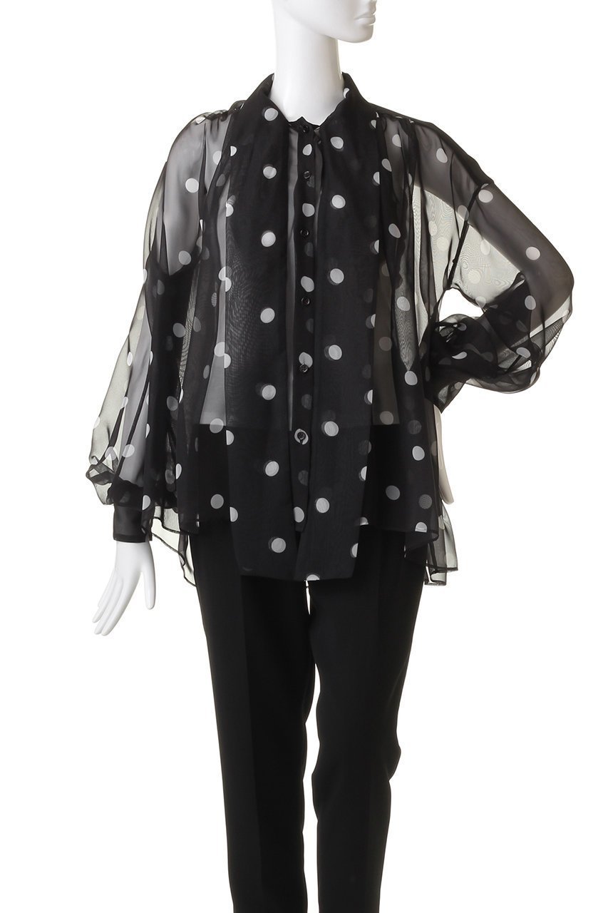 【プルミエ アロンディスモン/1er Arrondissement】のドットボウタイブラウス 人気、トレンドファッション・服の通販 founy(ファニー) ファッション Fashion レディースファッション Fashion for Women トップス・カットソー Cut & Sew Tops シャツ・ブラウス・オフィスカジュアル Elegant Blouses & Button-Ups おすすめ Recommended / Our Picks オーガンジー Organza Fabric ギャザー Gathered, Ruffled シアー Sheer, See-Through シフォン Chiffon, Lightweight Fabric スリーブ Sleeve, Long Sleeve / Short Sleeve ドット Polka Dot, Dot Pattern プリント Print, Printed Pattern ロング Long, Long-Length other-6|ID: prp329100003843283 ipo3291000000036842563
