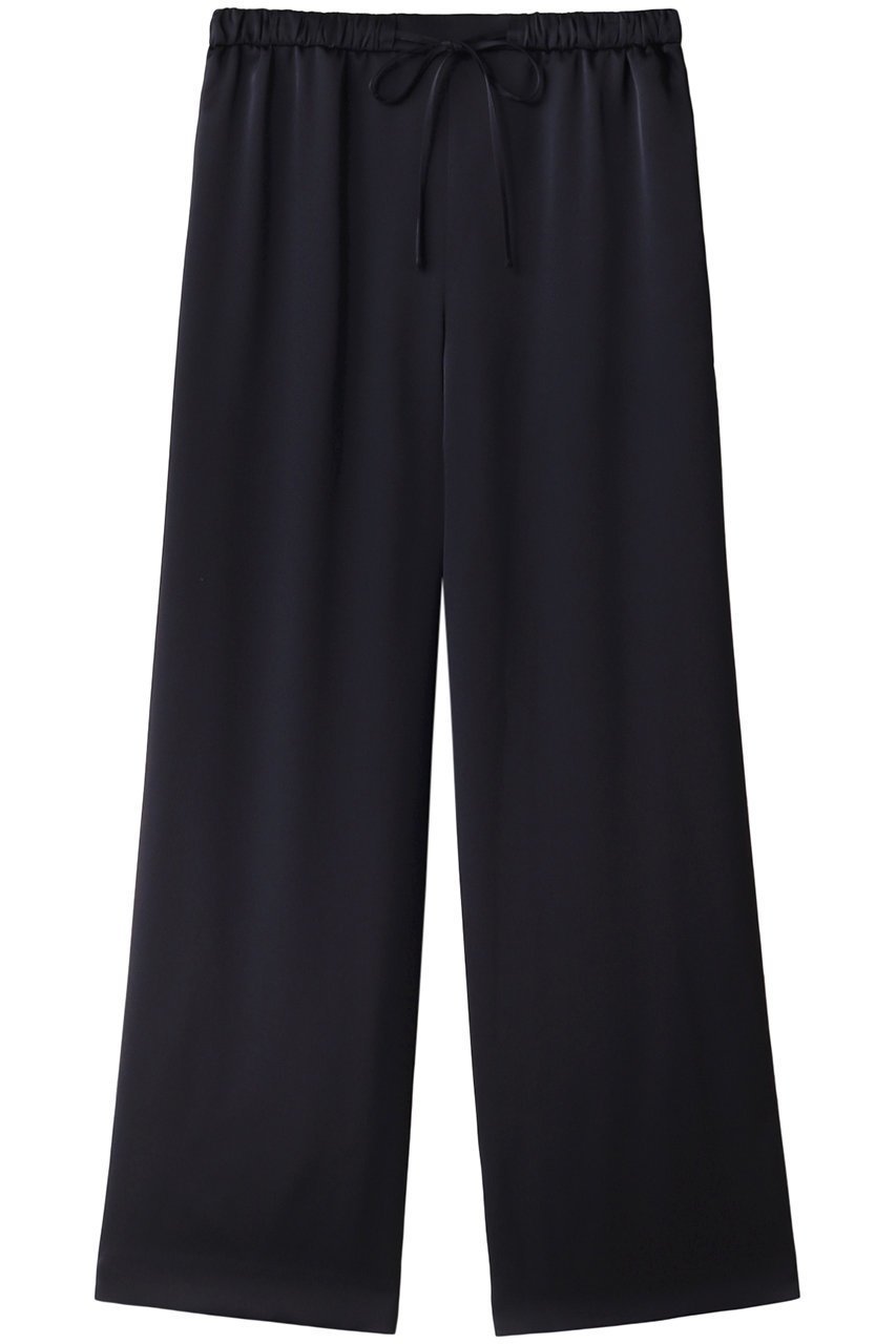 【ヒューエルミュージアム/hueLe Museum】の【STUMBLY】Satin ワイドパンツ インテリア・キッズ・メンズ・レディースファッション・服の通販 founy(ファニー) 　ファッション　Fashion　レディースファッション　Fashion for Women　パンツ　Pants & Trousers　エレガント 上品　Elegant　ギャザー　Gathered, Ruffled　リボン　Ribbon, Bow　ワイド　Wide, Wide Fit　ネイビー|ID: prp329100003843297 ipo3291000000032827767