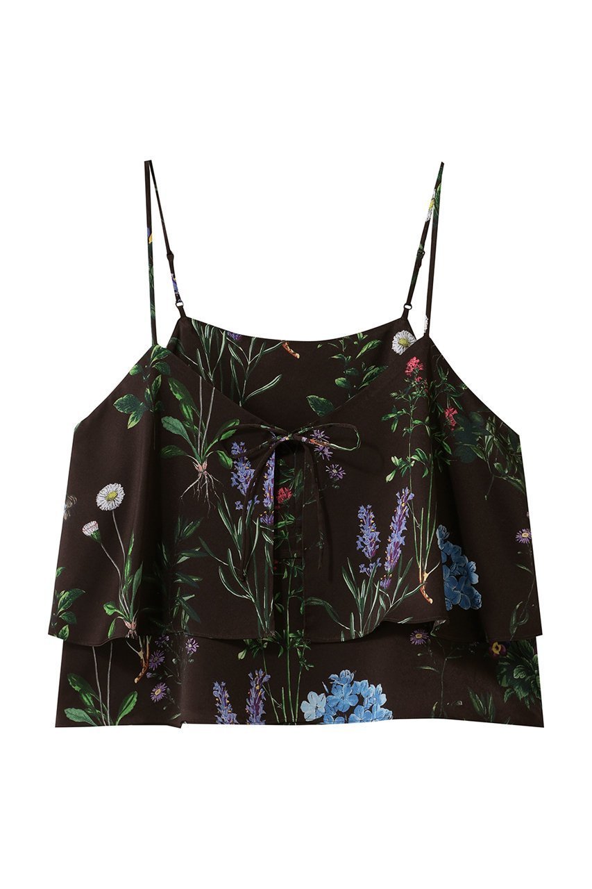 【ティッカ/TICCA】の2wayフラワープリントビスチェ インテリア・キッズ・メンズ・レディースファッション・服の通販 founy(ファニー) 　ファッション　Fashion　レディースファッション　Fashion for Women　トップス・カットソー　Cut & Sew Tops　キャミソール&ノースリーブ　Camisoles & Sleeveless Tops　シャツ・ブラウス・オフィスカジュアル　Elegant Blouses & Button-Ups　ビスチェ　Bustiers & Corset Tops / Layered Bustier Style　花柄・フラワープリント・モチーフ　Floral Prints & Motifs / Flower Pattern Tops　おすすめ　Recommended / Our Picks　インナー　Innerwear　トレンド　Trend, Trending Now　ノースリーブ　Sleeveless, No-Sleeve　ビスチェ　Bustier, Corset Top　フラワー　Flower, Floral　プリント　Print, Printed Pattern　羽織　Haori, Light Jacket　ブラウン|ID: prp329100003844991 ipo3291000000036189224