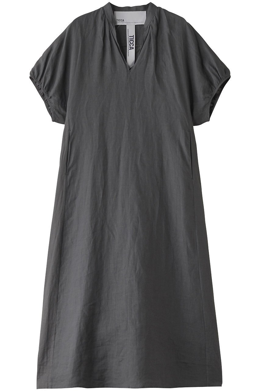 【ティッカ/TICCA】のリネンバルーンスリーブワンピース 人気、トレンドファッション・服の通販 founy(ファニー) 　ファッション　Fashion　レディースファッション　Fashion for Women　ワンピース　Dresses　チュニック　Tunic Tops & Dresses　サマー　Summer, Summer Style　スリーブ　Sleeve, Long Sleeve / Short Sleeve　チュニック　Tunic, Long Top　ドレス　Dress, One-Piece　バルーン　Balloon, Balloon Silhouette　フェミニン　Feminine, Girly　リネン　Linen, Linen Fabric　リラックス　Relax, Relaxed Fit　ロング　Long, Long-Length　エレガント 上品　Elegant　 other-1|ID: prp329100003844995 ipo3291000000032859391