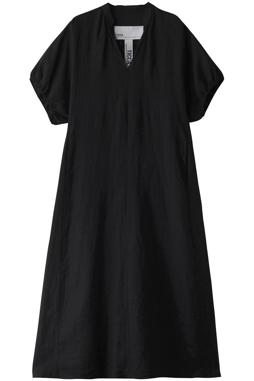 【ティッカ/TICCA】のリネンバルーンスリーブワンピース 人気、トレンドファッション・服の通販 founy(ファニー) 　ファッション　Fashion　レディースファッション　Fashion for Women　ワンピース　Dresses　チュニック　Tunic Tops & Dresses　サマー　Summer, Summer Style　スリーブ　Sleeve, Long Sleeve / Short Sleeve　チュニック　Tunic, Long Top　ドレス　Dress, One-Piece　バルーン　Balloon, Balloon Silhouette　フェミニン　Feminine, Girly　リネン　Linen, Linen Fabric　リラックス　Relax, Relaxed Fit　ロング　Long, Long-Length　エレガント 上品　Elegant　 other-1|ID: prp329100003844995 ipo3291000000034037369
