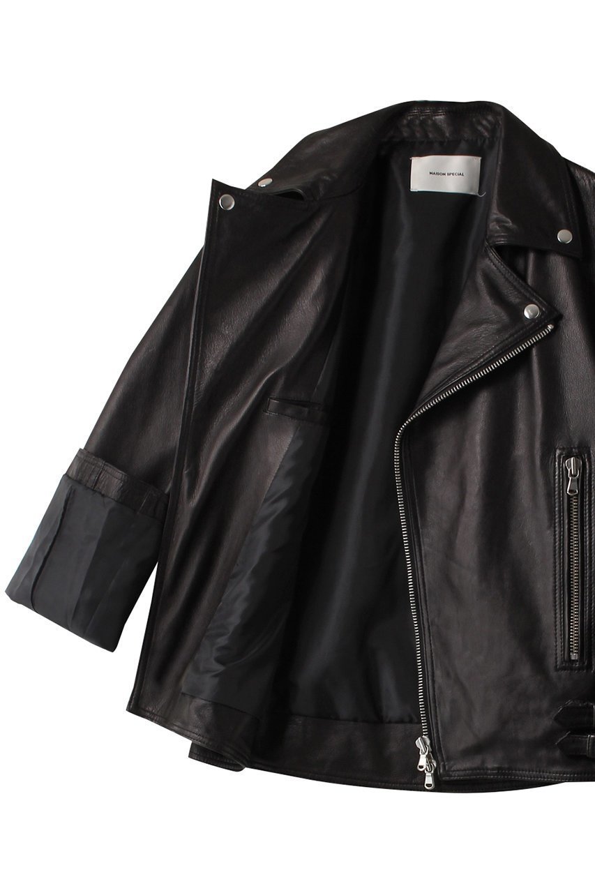 【メゾンスペシャル/MAISON SPECIAL】の【UNISEX】SHEEPレザーダブルライダース 人気、トレンドファッション・服の通販 founy(ファニー) 　ファッション　Fashion　レディースファッション　Fashion for Women　アウター　Coat / Outerwear Collection　レディースジャケット・軽アウター　Jackets　ライダースジャケット / レザースタイル　Riders Jackets & Biker Style　ユニセックス　Unisex, Genderless　ジャケット　Jacket, Outerwear　ライダースジャケット　Riders, Biker Jacket　other-7|ID: prp329100003845002 ipo3291000000035960497