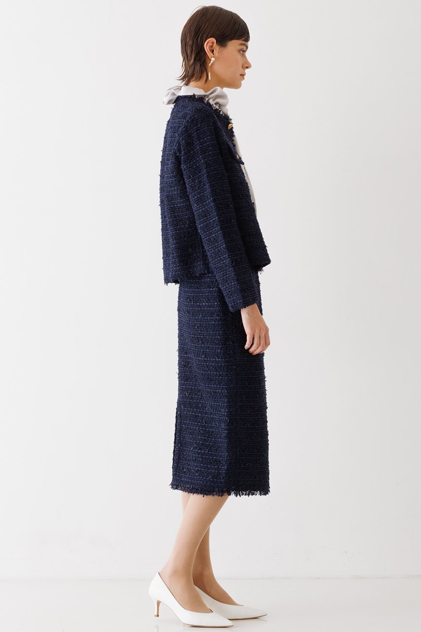 【デザイン ワークス/DESIGN WORKS】の【COOHEM】ツイードニットジャケット 人気、トレンドファッション・服の通販 founy(ファニー) 　ファッション　Fashion　レディースファッション　Fashion for Women　アウター　Coat / Outerwear Collection　レディースジャケット・軽アウター　Jackets　おすすめ　Recommended / Our Picks　カーディガン　Cardigan, Knitwear　ジャケット　Jacket, Outerwear　ツイード　Twill, Twill Weave　フラップ　Flap, Flap Pocket　ベーシック　Basic, Essential　ポケット　Pocket, Pocket Detail　other-5|ID: prp329100003845017 ipo3291000000032956289