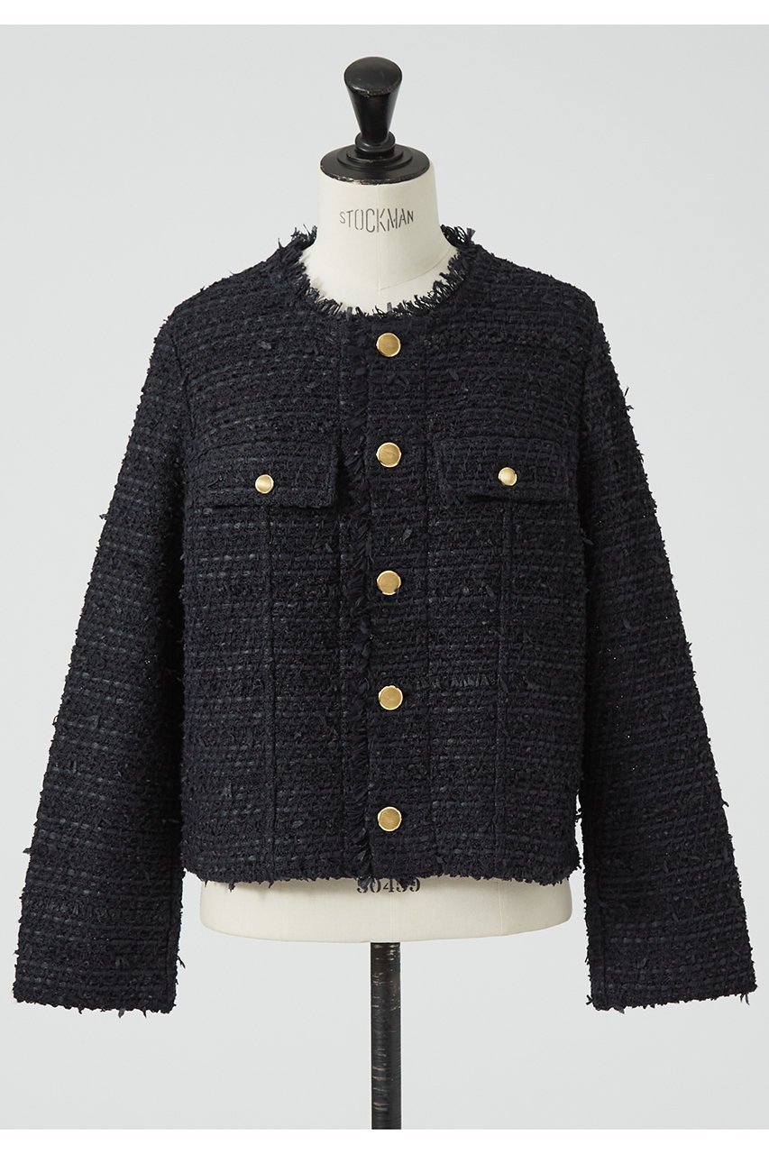 【デザイン ワークス/DESIGN WORKS】の【COOHEM】ツイードニットジャケット 人気、トレンドファッション・服の通販 founy(ファニー) 　ファッション　Fashion　レディースファッション　Fashion for Women　アウター　Coat / Outerwear Collection　レディースジャケット・軽アウター　Jackets　おすすめ　Recommended / Our Picks　カーディガン　Cardigan, Knitwear　ジャケット　Jacket, Outerwear　ツイード　Twill, Twill Weave　フラップ　Flap, Flap Pocket　ベーシック　Basic, Essential　ポケット　Pocket, Pocket Detail　other-7|ID: prp329100003845017 ipo3291000000032956296