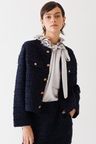 【デザイン ワークス/DESIGN WORKS】の【COOHEM】ツイードニットジャケット ネイビー|ID: prp329100003845017 ipo3291000000035690743