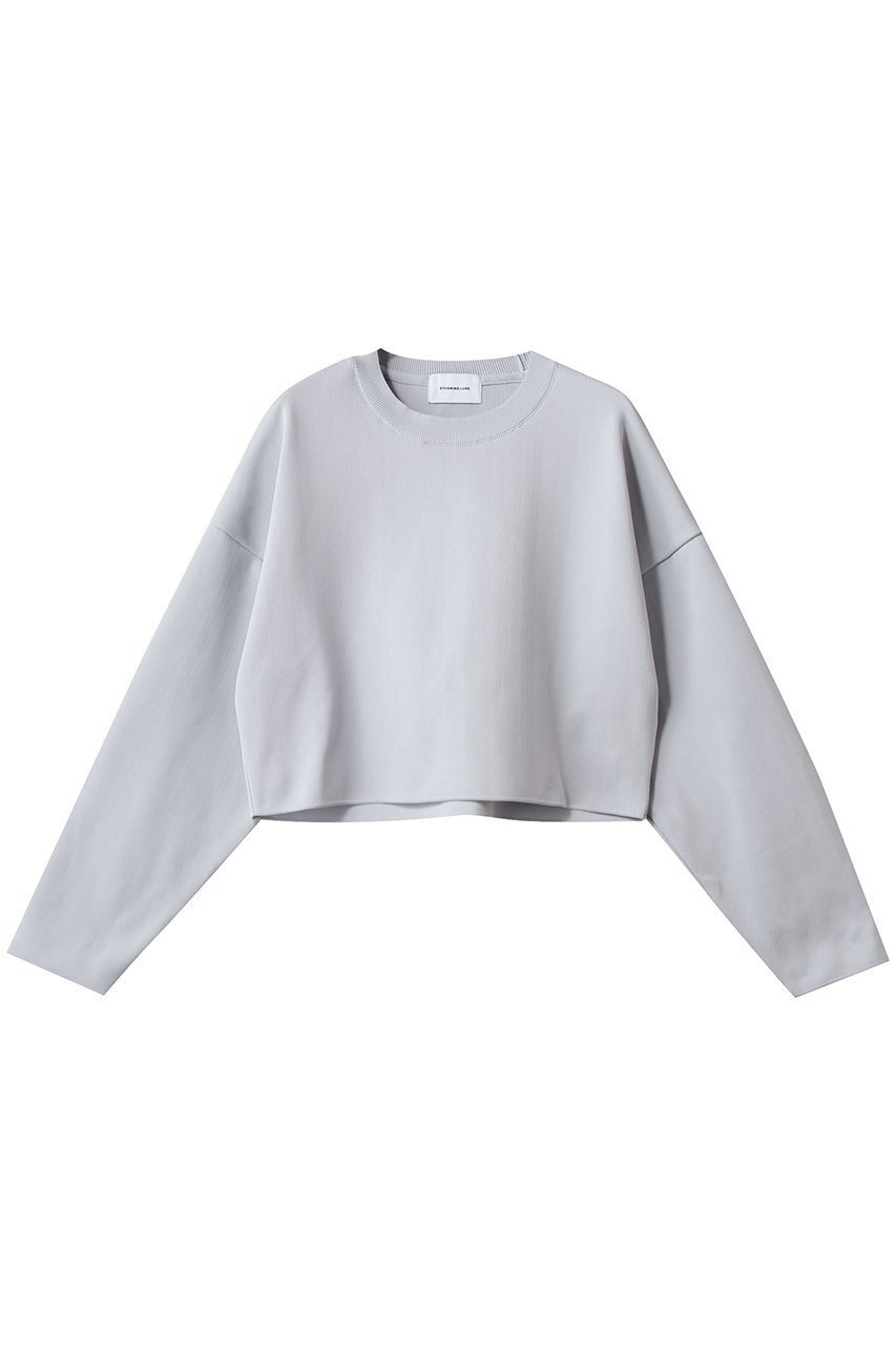 【スタニングルアー/STUNNING LURE】のアモッサショートプルオーバー インテリア・キッズ・メンズ・レディースファッション・服の通販 founy(ファニー) 　ファッション　Fashion　レディースファッション　Fashion for Women　トップス・カットソー　Cut & Sew Tops　シャツ・ブラウス・オフィスカジュアル　Elegant Blouses & Button-Ups　カジュアルプルオーバー・ニットトップス　Pullovers & Knit Tops / Casual Pullovers　ショート　Short, Short Length　シンプル　Simple, Minimal　スリーブ　Sleeve, Long Sleeve / Short Sleeve　ロング　Long, Long-Length　春　Spring　ライトグレー|ID: prp329100003845030 ipo3291000000032909377