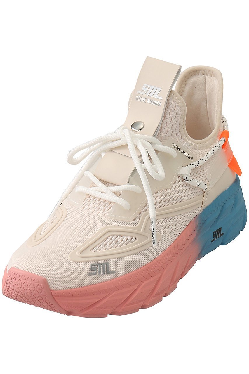 【スティーブマデン/STEVE MADDEN】のPROPEL 1 コンビカラーニットスニ―カー インテリア・キッズ・メンズ・レディースファッション・服の通販 founy(ファニー) 　ファッション　Fashion　レディースファッション　Fashion for Women　トップス・カットソー　Cut & Sew Tops　ニット　Knit Tops & Sweaters　イエロー　Yellow　スニーカー　Sneakers, Trainers　フェミニン　Feminine, Girly　メッシュ　Mesh, Net Fabric　レース　Lace, Lace Fabric　厚底　Platform Shoes　ブルー/ピンク|ID: prp329100003845044 ipo3291000000032887562