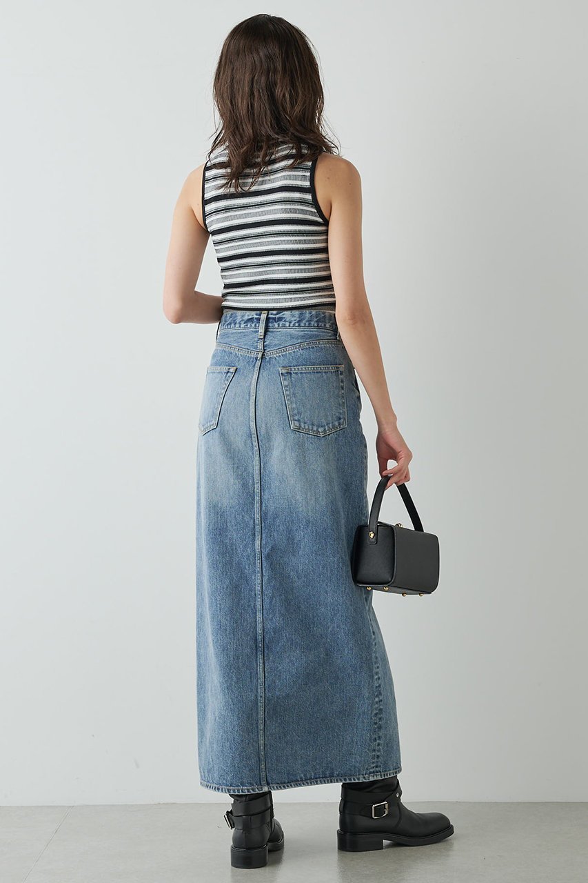 【ウィムガゼット/Whim Gazette】のデニムスリットスカート 人気、トレンドファッション・服の通販 founy(ファニー) 　ファッション　Fashion　レディースファッション　Fashion for Women　スカート　Skirts　ロングスカート　Long Skirts / Maxi & Midi Skirts　アンティーク　Antique-Inspired　シンプル　Simple, Minimal　スリット　Slit, Slit Detail　デニム　Denim, Jeans Material　フロント　Front, Front Design　ロング　Long, Long-Length　ヴィンテージ　Vintage Style　other-3|ID: prp329100003845054 ipo3291000000035677324