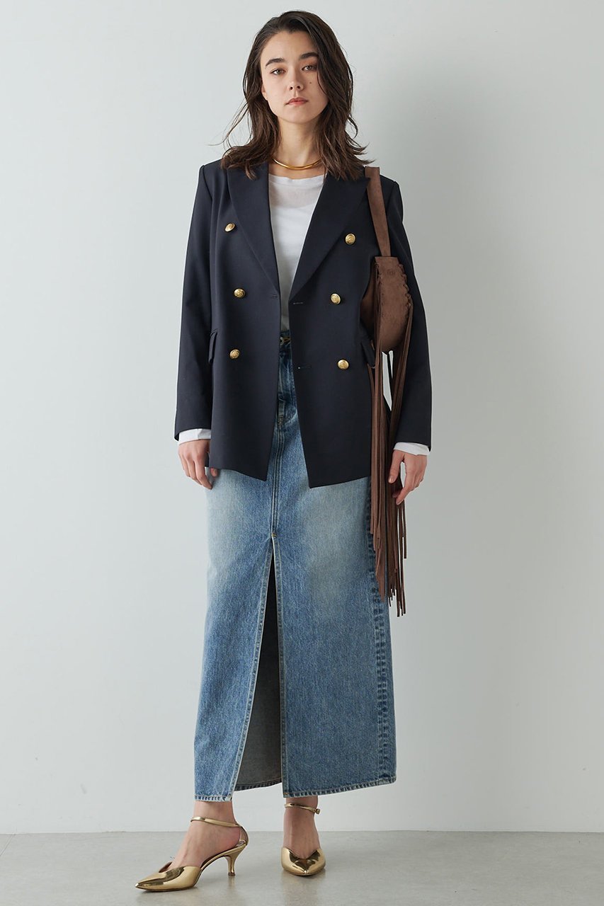 【ウィムガゼット/Whim Gazette】のデニムスリットスカート 人気、トレンドファッション・服の通販 founy(ファニー) 　ファッション　Fashion　レディースファッション　Fashion for Women　スカート　Skirts　ロングスカート　Long Skirts / Maxi & Midi Skirts　アンティーク　Antique-Inspired　シンプル　Simple, Minimal　スリット　Slit, Slit Detail　デニム　Denim, Jeans Material　フロント　Front, Front Design　ロング　Long, Long-Length　ヴィンテージ　Vintage Style　other-5|ID: prp329100003845054 ipo3291000000035677328