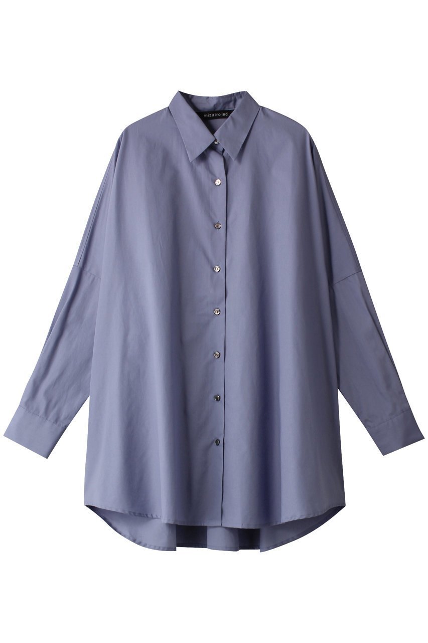 【ミズイロ インド/mizuiro ind】のcotton broad wide shirt シャツ インテリア・キッズ・メンズ・レディースファッション・服の通販 founy(ファニー) 　ファッション　Fashion　レディースファッション　WOMEN　トップス・カットソー　Tops/Tshirt　シャツ/ブラウス　Shirts/Blouses　スリーブ　Sleeve　ブロード　Broad　ベーシック　Basic　ロング　Long　春　Spring　l.blue|ID: prp329100003845064 ipo3291000000028425080