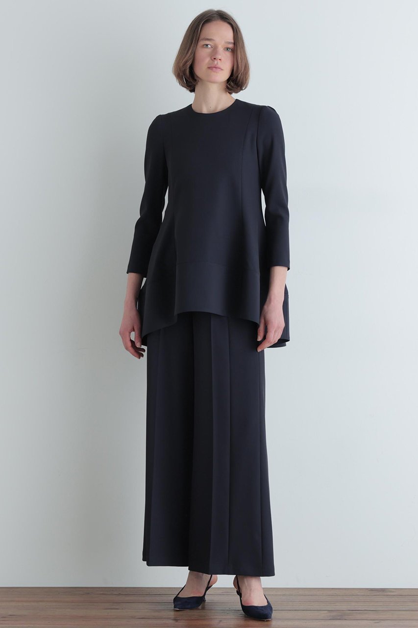 【ル フィル/LE PHIL】の2WAYツイルフレアブラウス 人気、トレンドファッション・服の通販 founy(ファニー) 　ファッション　Fashion　レディースファッション　Fashion for Women　トップス・カットソー　Cut & Sew Tops　シャツ・ブラウス・オフィスカジュアル　Elegant Blouses & Button-Ups　おすすめ　Recommended / Our Picks　スクエア　Square, Square Shape　スタンダード　Standard, Basic　ストレッチ　Stretch, Stretchy Fabric　スリーブ　Sleeve, Long Sleeve / Short Sleeve　セットアップ　Set-Up, Coordinated Outfit　ドレープ　Drape, Draping Fabric　バランス　Balance, Style Balance　フェミニン　Feminine, Girly　フレア　Flare, Flared　フロント　Front, Front Design　ミックス　Mix, Mixed Style　ロング　Long, Long-Length　人気　Popular, Best Seller　定番　Standard, Basic Item　other-3|ID: prp329100003845079 ipo3291000000036679820