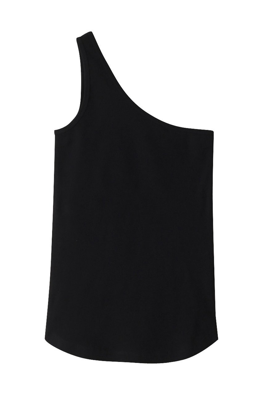 【デパリエ/DEPAREILLE】のワンショルダーリブタンク インテリア・キッズ・メンズ・レディースファッション・服の通販 founy(ファニー) 　ファッション　Fashion　レディースファッション　Fashion for Women　トップス・カットソー　Cut & Sew Tops　キャミソール&ノースリーブ　Camisoles & Sleeveless Tops　シャツ・ブラウス・オフィスカジュアル　Elegant Blouses & Button-Ups　ロングTシャツ・Tシャツ　Longline T-Shirts & Tees　カットソー・ベーシックTシャツ　Cut-and-Sewn Tops / Stretch Tees & Basics　インナー　Innerwear　キャミソール　Camisole, Spaghetti Strap Top　ショルダー　Shoulder, Shoulder Strap　ジャケット　Jacket, Outerwear　タンク　Tank Top, Sleeveless Top　ブラック|ID: prp329100003845114 ipo3291000000032861022