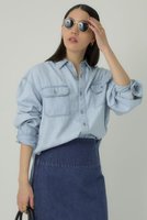 【カオス/Chaos】の【WHY NOT NOW】フォンダデニムシャツ 人気、トレンドファッション・服の通販 founy(ファニー) ファッション Fashion レディースファッション Fashion for Women トップス・カットソー Cut & Sew Tops シャツ・ブラウス・オフィスカジュアル Elegant Blouses & Button-Ups インナー Innerwear ストレート Straight, Straight Cut スリーブ Sleeve, Long Sleeve / Short Sleeve デニム Denim, Jeans Material バランス Balance, Style Balance マニッシュ Mannish, Boyish ロング Long, Long-Length ワーク Workwear, Utility Style |ID:prp329100003846956