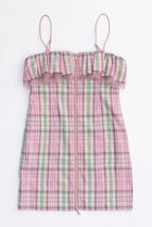 【メゾンスペシャル/MAISON SPECIAL】のCheck Camisole Mini Dress/チェックキャミミニワンピース PNK(ピンク)|ID:prp329100003847016